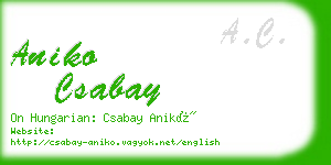 aniko csabay business card